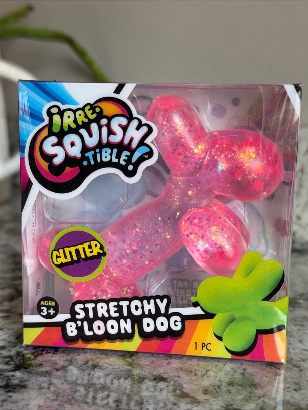 Stretchy B'loon Dog - Pink Glitter